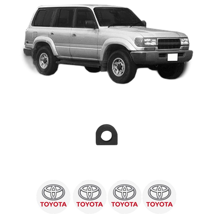 Bucsa bara stabilizatoare Fata Dreapta Stanga TOYOTA LAND CRUISER 80 (_J8_) din 1990-1997, Auto, Febi, 4x Stickere auto cu TOYOTA