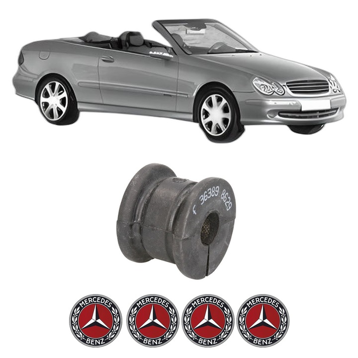 Bucsa bara stabilizatoare Spate Dreapta Stanga MERCEDES-BENZ CLK Convertible (A209) din 2002-2010, Auto, Febi, 4x Stickere auto cu MERCEDES-BENZ