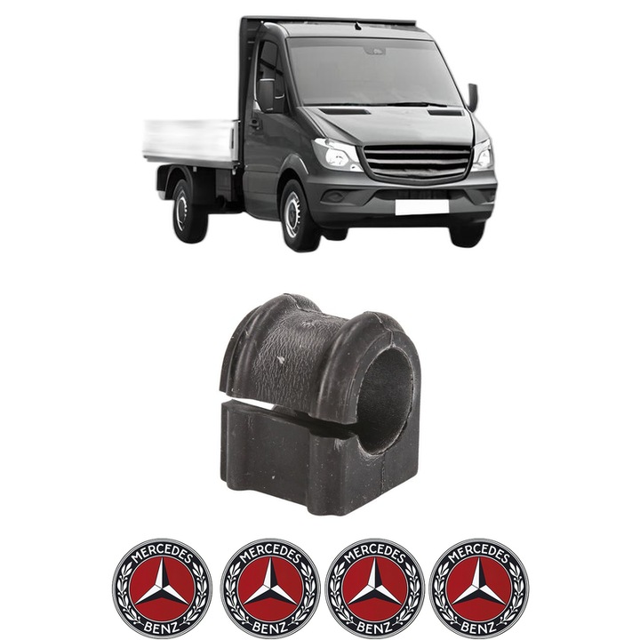 Bucsa bara stabilizatoare Spate Dreapta Stanga MERCEDES-BENZ SPRINTER 4, 6-t Platform/Chassis (B906) din 2006-2018, Auto, Febi, 4x Stickere auto cu MERCEDES-BENZ