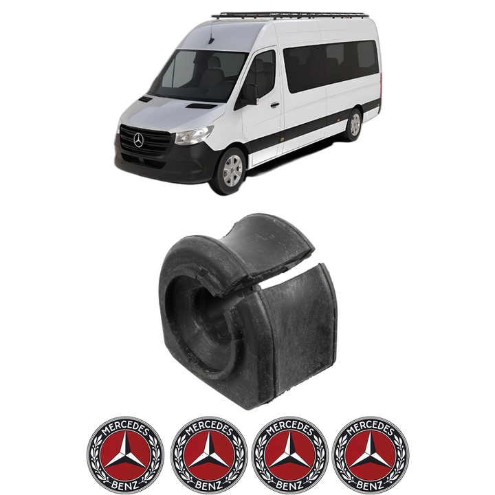 Bucsa bara stabilizatoare Spate Dreapta Stanga MERCEDES-BENZ SPRINTER 5-t Bus (B906) din 2009-2018, Auto, Febi, 4x Stickere auto cu MERCEDES-BENZ