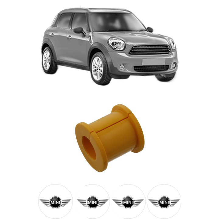 Bucsa bara stabilizatoare Spate Dreapta Stanga MINI MINI COUNTRYMAN (R60) din 2010-2016, Auto, Febi, 4x Stickere auto cu MINI