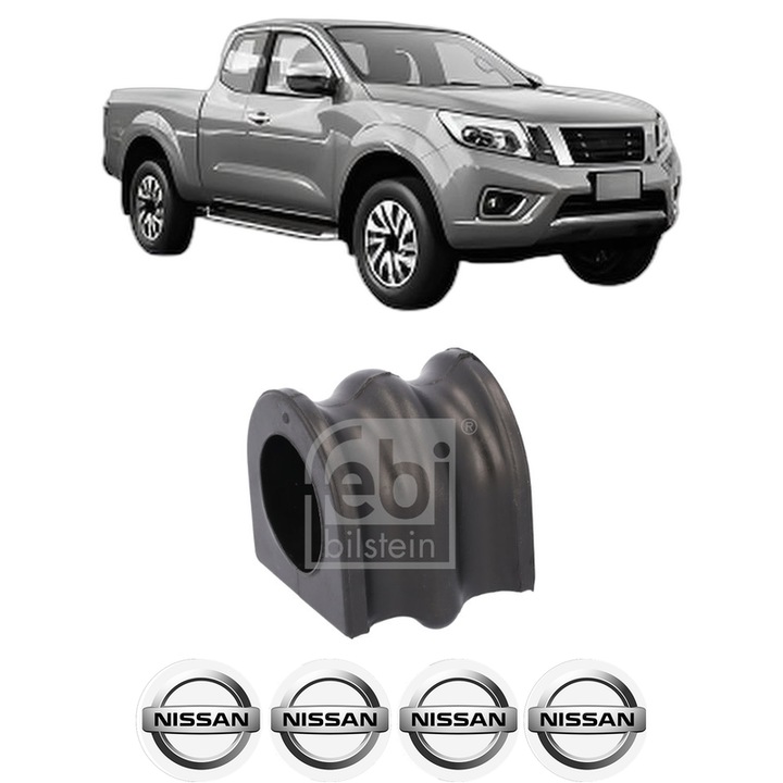 Bucsa bara stabilizatoare Fata Dreapta Stanga NISSAN NAVARA NP300 Pickup (D23, D23T) din 2014-2015, Auto, Febi, 4x Stickere auto cu NISSAN