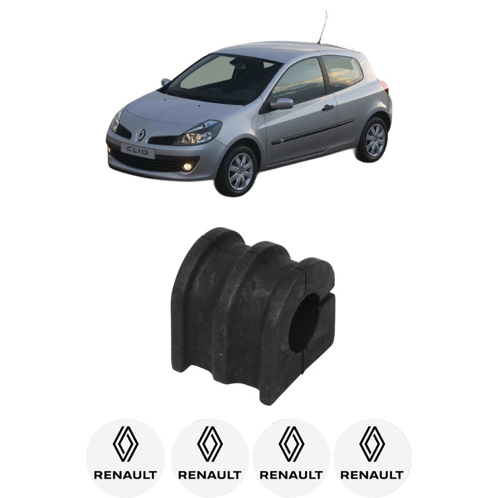 Bucsa bara stabilizatoare Fata Dreapta Stanga RENAULT CLIO III (BR0/1, CR0/1) din 2005-2014, Auto, Febi, 4x Stickere auto cu RENAULT