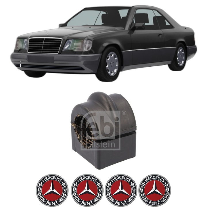 Bucsa bara stabilizatoare Spate Dreapta Stanga MERCEDES-BENZ E-CLASS Coupe (C124) din 1993-1997, Auto, Febi, 4x Stickere auto cu MERCEDES-BENZ