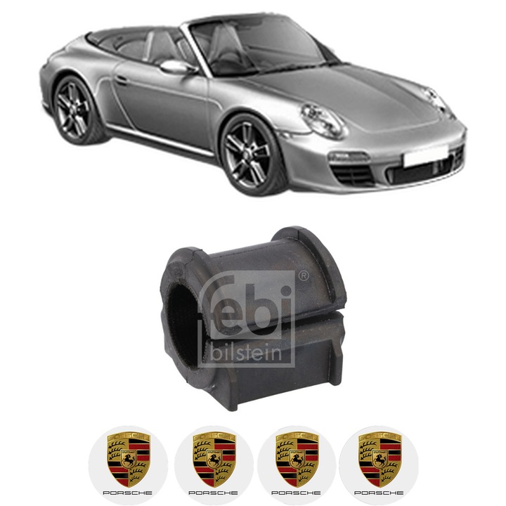 Bucsa bara stabilizatoare Fata Dreapta Stanga PORSCHE 911 Convertible (997) din 2005-2012, Auto, Febi, 4x Stickere auto cu PORSCHE