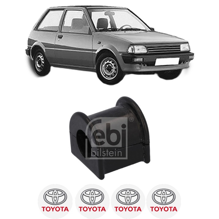 Bucsa bara stabilizatoare Fata Dreapta Stanga TOYOTA STARLET (_P7_) din 1984-1989, Auto, Febi, 4x Stickere auto cu TOYOTA