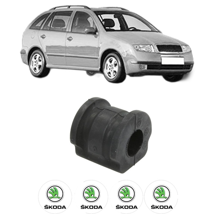 Bucsa bara stabilizatoare Fata Dreapta Stanga SKODA FABIA I Combi (6Y5) din 2000-2007, Auto, Febi, 4x Stickere auto cu SKODA