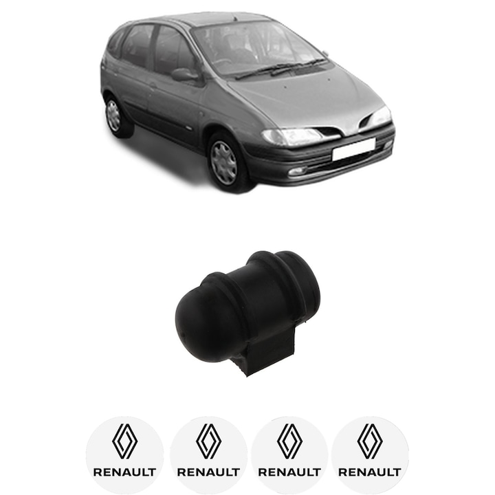Bucsa bara stabilizatoare Fata Dreapta Stanga RENAULT MEGANE Scénic (JA0/1_) din 1996-1999, Auto, Febi, 4x Stickere auto cu RENAULT