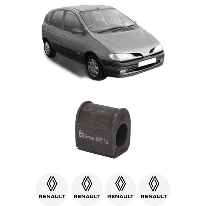 Bucsa bara stabilizatoare Fata Dreapta Stanga RENAULT MEGANE Scénic (JA0/1_) din 1996-1999, Auto, Febi, 4x Stickere auto cu RENAULT