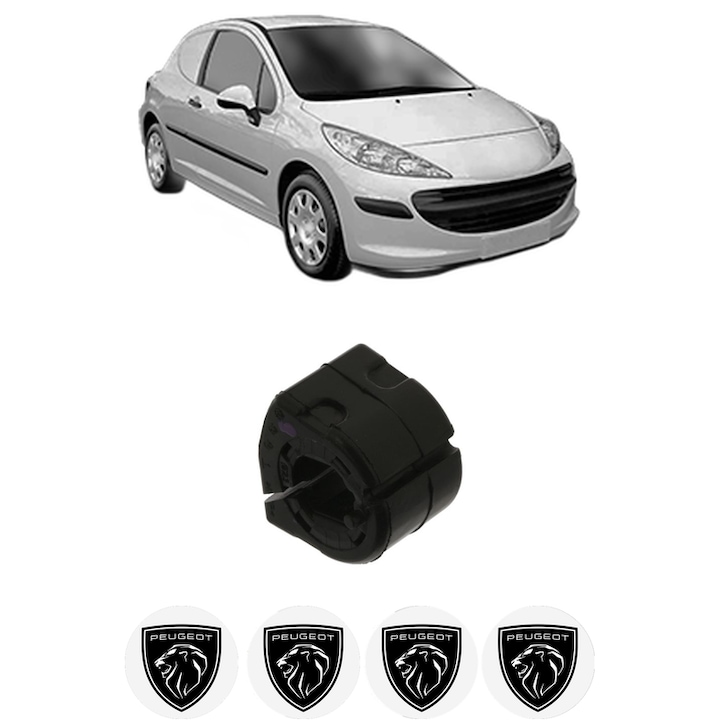 Bucsa bara stabilizatoare Fata Dreapta Stanga PEUGEOT 207 Hatchback Van (WA_, WC_) din 2007-2012, Auto, Febi, 4x Stickere auto cu PEUGEOT