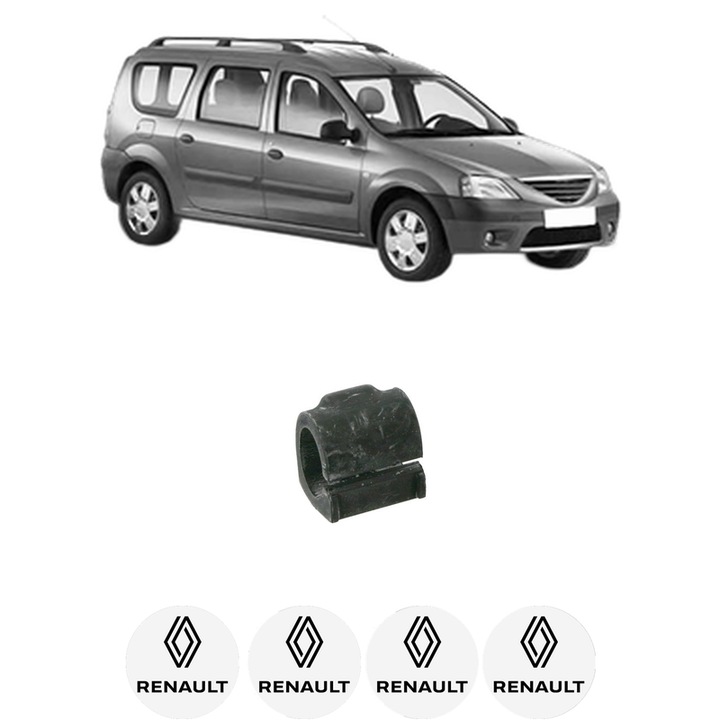 Bucsa bara stabilizatoare Fata Dreapta Stanga RENAULT LOGAN I Estate (KS_) din 2007-2015, Auto, Febi, 4x Stickere auto cu RENAULT