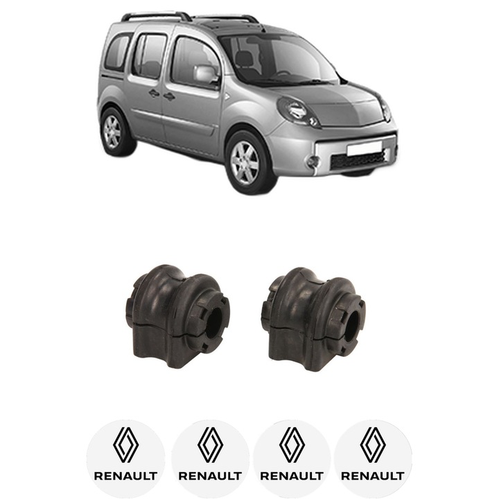 Bucsa bara stabilizatoare Fata Dreapta Stanga RENAULT KANGOO / GRAND KANGOO II (KW0/1_) din 2008-2019, Auto, Febi, 4x Stickere auto cu RENAULT