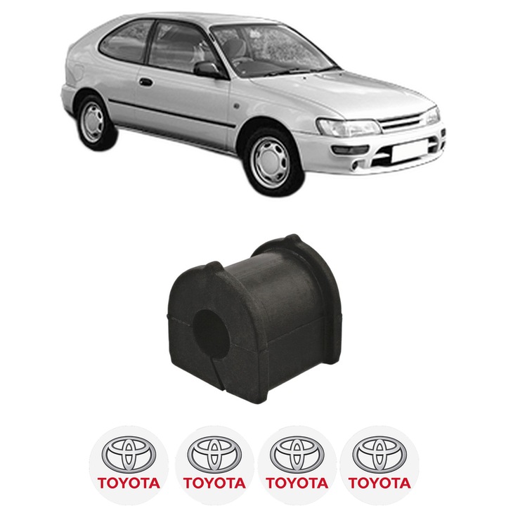 Bucsa bara stabilizatoare Spate Dreapta Stanga TOYOTA COROLLA Compact (_E10_) din 1992-1997, Auto, Febi, 4x Stickere auto cu TOYOTA