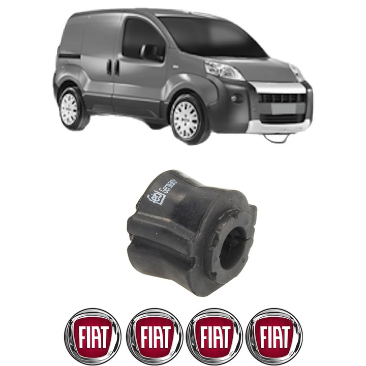 Bucsa bara stabilizatoare Fata Dreapta Stanga FIAT FIORINO MPV (225_) din 2007-2014, Auto, Febi, 4x Stickere auto cu FIAT