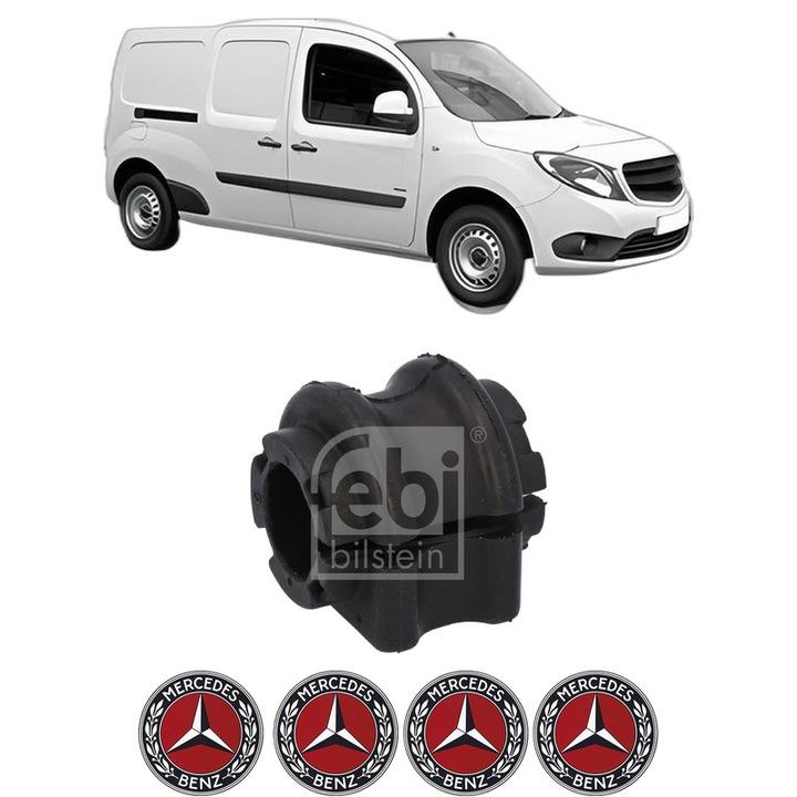 Bucsa bara stabilizatoare Fata Dreapta Stanga MERCEDES-BENZ CITAN Box Body/MPV (W415) din 2012-2021, Auto, Febi, 4x Stickere auto cu MERCEDES-BENZ