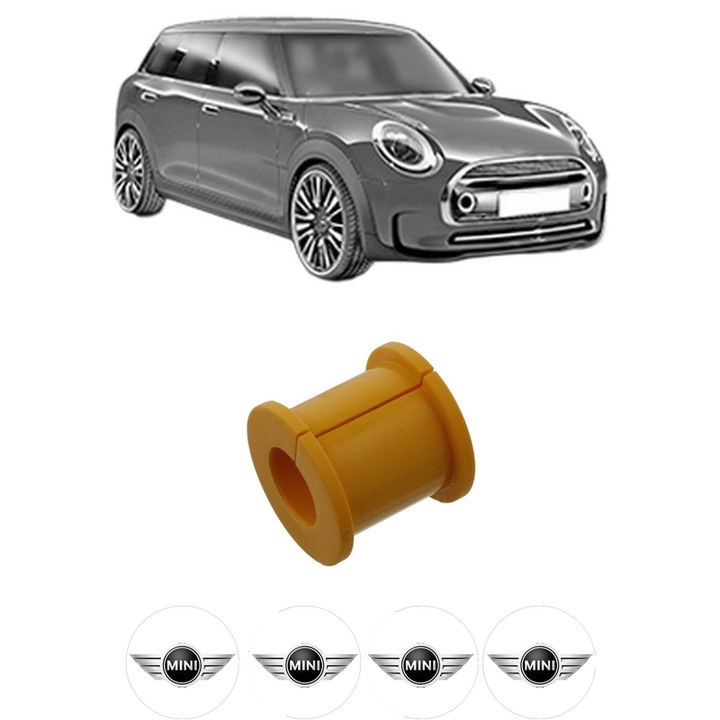 Bucsa bara stabilizatoare Spate Dreapta Stanga MINI MINI CLUBMAN (R55) din 2007-2014, Auto, Febi, 4x Stickere auto cu MINI