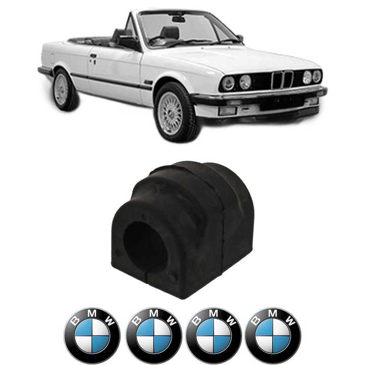 Bucsa bara stabilizatoare Spate Dreapta Stanga BMW Seria 3 Convertible (E30) din 1986-1993, Auto, Febi, 4x Stickere auto cu BMW