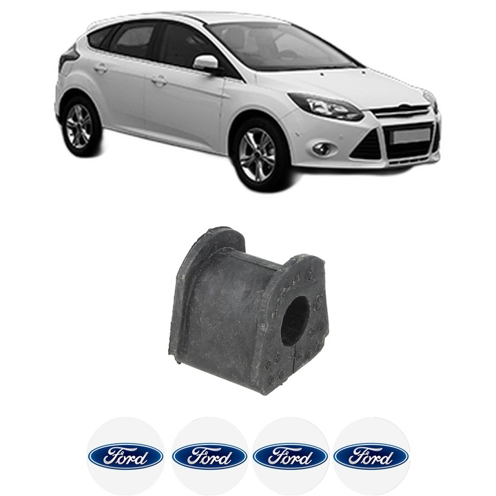 Bucsa bara stabilizatoare Spate Dreapta Stanga FORD FOCUS III Hatchback Van din 2011-2020, Auto, Febi, 4x Stickere auto cu FORD