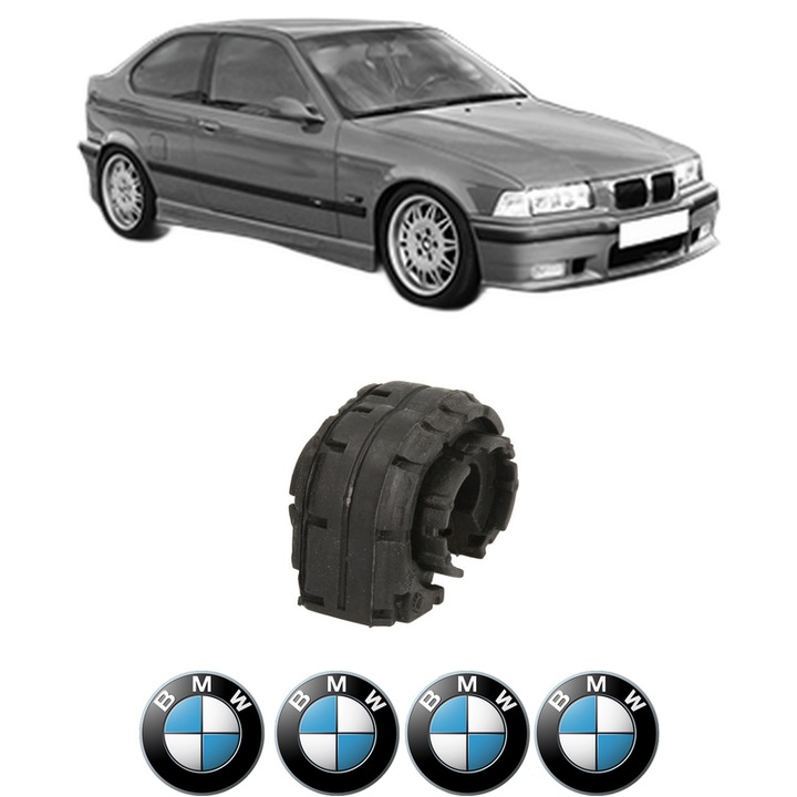 Bucsa bara stabilizatoare Spate Dreapta Stanga BMW Seria 3 Compact (E36) din 1994-2000, Auto, Febi, 4x Stickere auto cu BMW