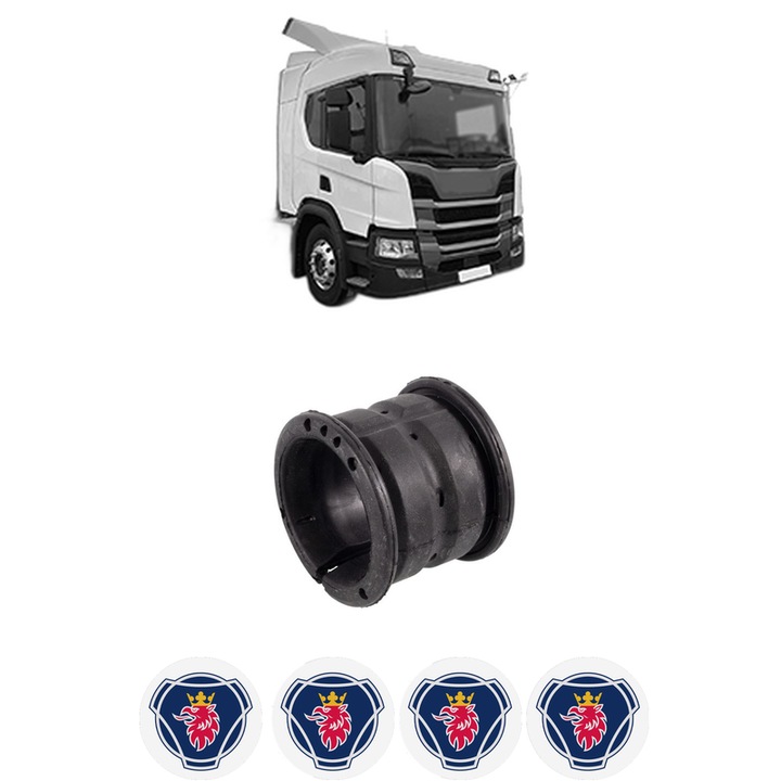 Bucsa bara stabilizatoare Fata Spate Dreapta Stanga SCANIA P II din 2017-2022, Auto, Febi, 4x Stickere auto cu SCANIA