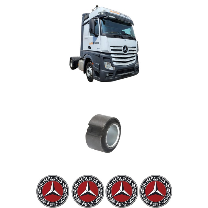 Bucsa bara stabilizatoare Fata Spate Dreapta Stanga MERCEDES-BENZ ACTROS MP4 / MP5 din 2011-2021, Auto, Febi, 4x Stickere auto cu MERCEDES-BENZ