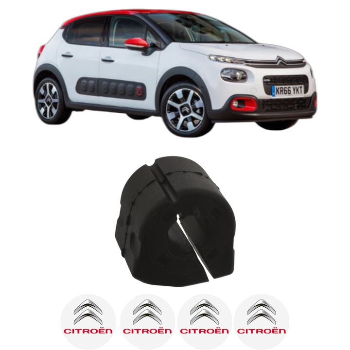 Bucsa bara stabilizatoare Fata Dreapta Stanga CITROEN C3 III (SX) din 2016-2018, Auto, Febi, 4x Stickere auto cu CITROEN