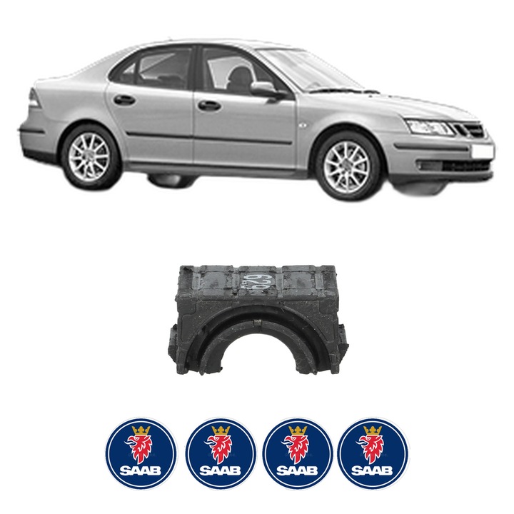 Bucsa bara stabilizatoare Fata Dreapta Stanga SAAB 9-3 (YS3F, E79, D79, D75) din 2002-2015, Auto, Febi, 4x Stickere auto cu SAAB