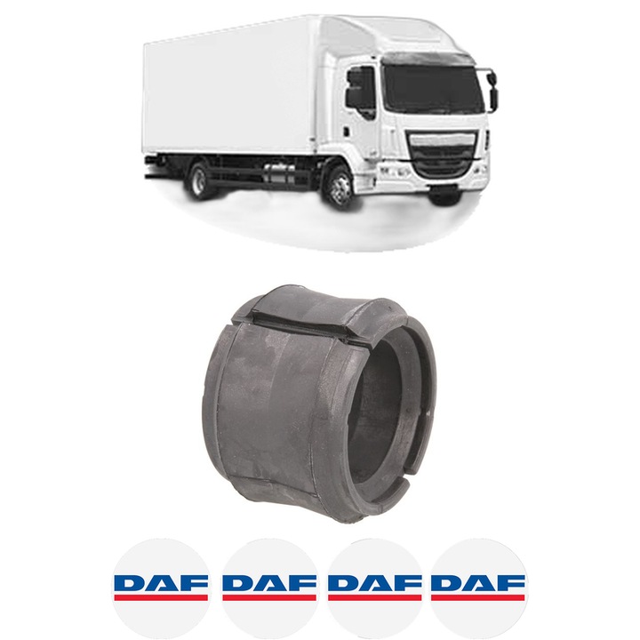 Bucsa bara stabilizatoare Fata Spate Dreapta Stanga DAF LF din 2013-2019, Auto, Febi, 4x Stickere auto cu DAF