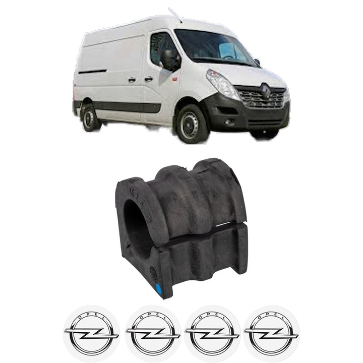 Bucsa bara stabilizatoare Fata Dreapta Stanga OPEL MOVANO B Van (X62) din 2010-2019, Auto, Febi, 4x Stickere auto cu OPEL