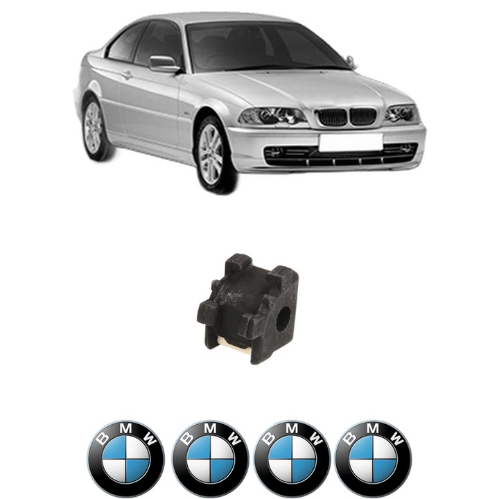 Bucsa bara stabilizatoare Spate Dreapta Stanga BMW Seria 3 (E46) din 1997-2005, Auto, Febi, 4x Stickere auto cu BMW