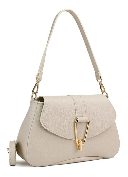 Poseta Piele Emily - Bej, Geanta Casual din Piele Naturala, Geanta, Genti