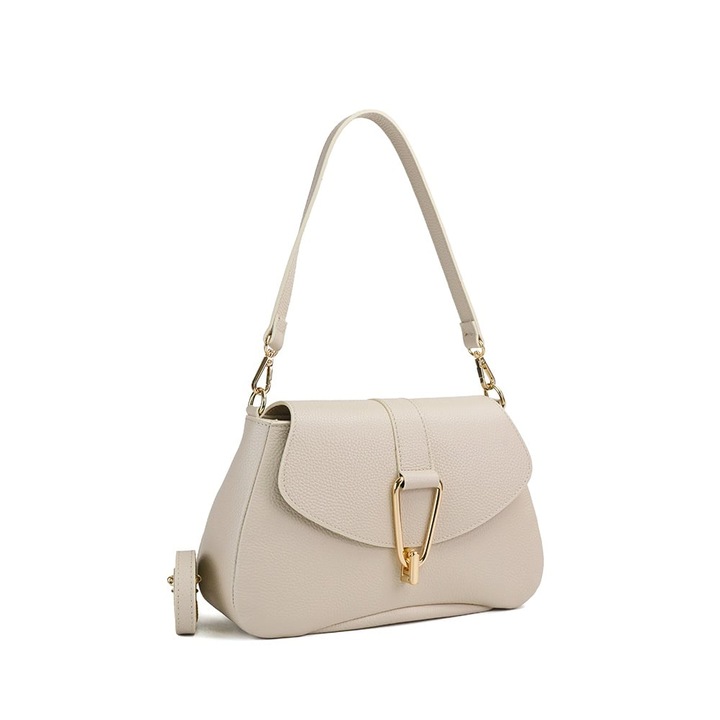 Poseta Piele Emily - Bej, Geanta Casual din Piele Naturala, Geanta, Genti