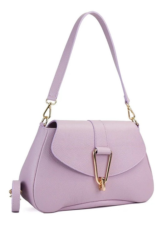 Poseta Piele Emily - Lila, Geanta Casual din Piele Naturala, Geanta, Genti