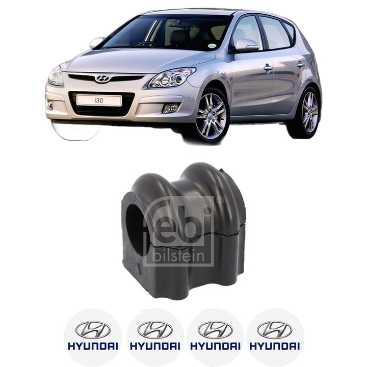 Bucsa bara stabilizatoare Fata Dreapta Stanga HYUNDAI i30 Estate (FD) din 2007-2012, Auto, Febi, 4x Stickere auto cu HYUNDAI