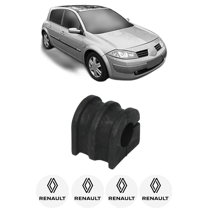 Bucsa bara stabilizatoare Fata Dreapta Stanga RENAULT MEGANE II Hatchback Van (KM0/2_) din 2003-2009, Auto, Febi, 4x Stickere auto cu RENAULT