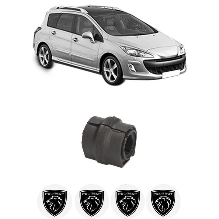 Bucsa bara stabilizatoare Fata Dreapta Stanga PEUGEOT 308 SW I (4E_, 4H_) din 2007-2014, Auto, Febi, 4x Stickere auto cu PEUGEOT