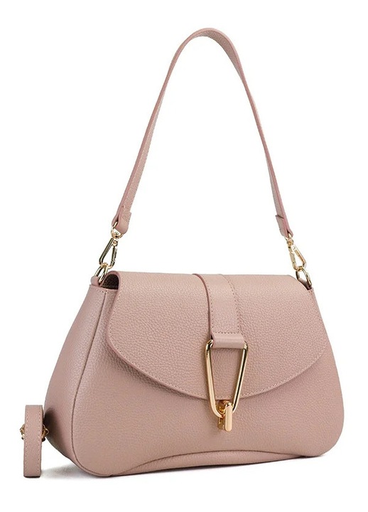 Poseta Piele Emily - Roz - Pudra, Geanta Casual din Piele Naturala, Geanta, Genti