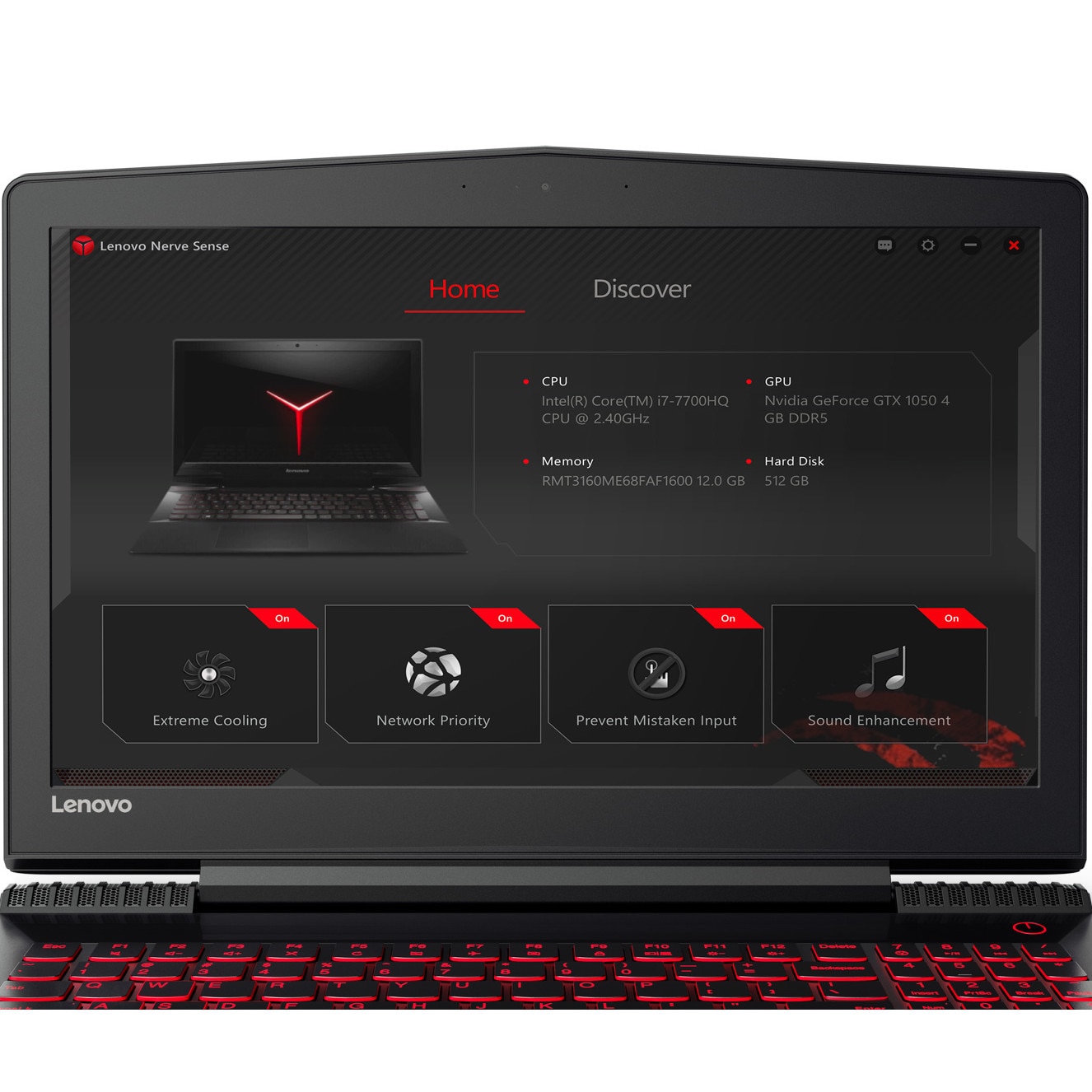 Лаптоп Lenovo Legion Y520 с Intel® Core™ i5-7300HQ 2.50 GHz up to 3.50 ...