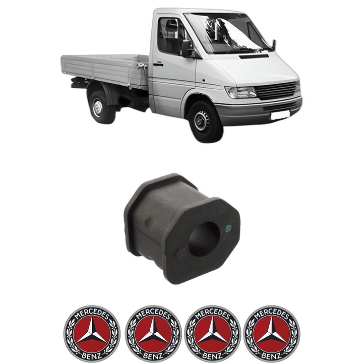 Bucsa bara stabilizatoare Fata Dreapta Stanga MERCEDES-BENZ SPRINTER 4-t Platform/Chassis (B904) din 1995-2006, Auto, Febi, 4x Stickere auto cu MERCEDES-BENZ