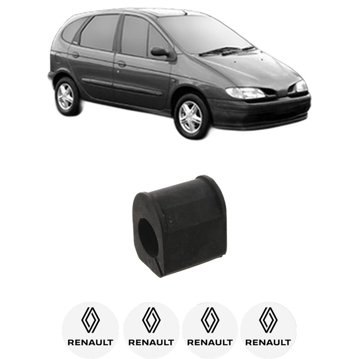 Bucsa bara stabilizatoare Fata Dreapta Stanga RENAULT MEGANE Scénic VAN (JA0/1_) din 1997-1999, Auto, Febi, 4x Stickere auto cu RENAULT