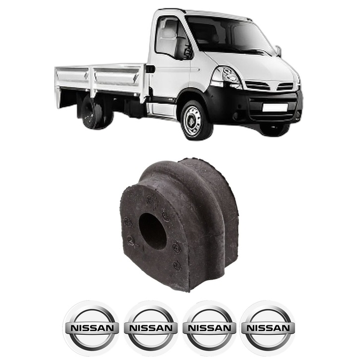 Bucsa bara stabilizatoare Fata Dreapta Stanga NISSAN INTERSTAR Platform/Chassis (X70) din 2003-2006, Auto, Febi, 4x Stickere auto cu NISSAN