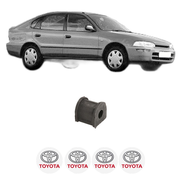 Bucsa bara stabilizatoare Spate Dreapta Stanga TOYOTA COROLLA Liftback (_E10_) din 1992-1997, Auto, Febi, 4x Stickere auto cu TOYOTA