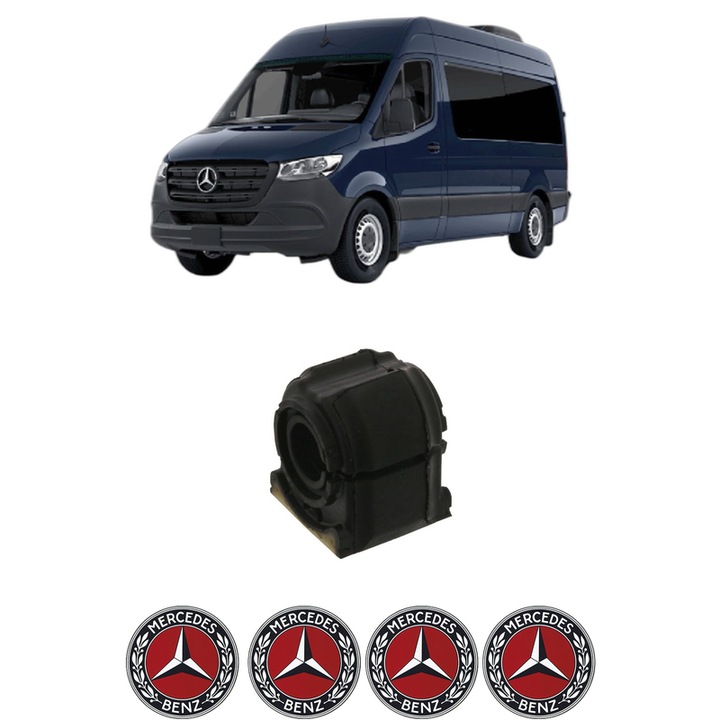Bucsa bara stabilizatoare Fata Dreapta Stanga MERCEDES-BENZ SPRINTER 3, 5-t Van (B907, B910) din 2018-2023, Auto, Febi, 4x Stickere auto cu MERCEDES-BENZ