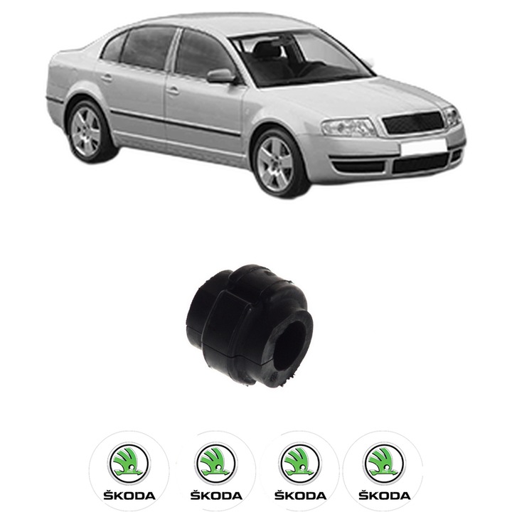Bucsa bara stabilizatoare Fata Dreapta Stanga SKODA SUPERB I (3U4) din 2001-2008, Auto, Febi, 4x Stickere auto cu SKODA