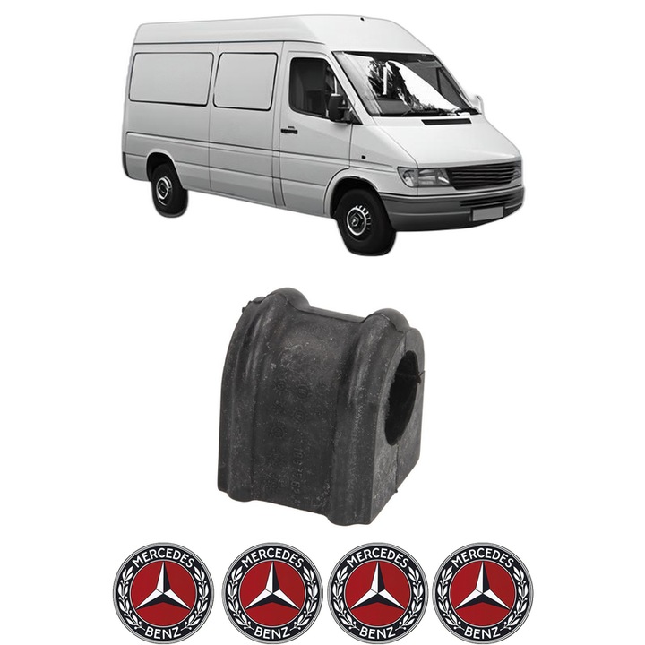 Bucsa bara stabilizatoare Spate Dreapta Stanga MERCEDES-BENZ SPRINTER 4-t Van (B904) din 1996-2006, Auto, Febi, 4x Stickere auto cu MERCEDES-BENZ