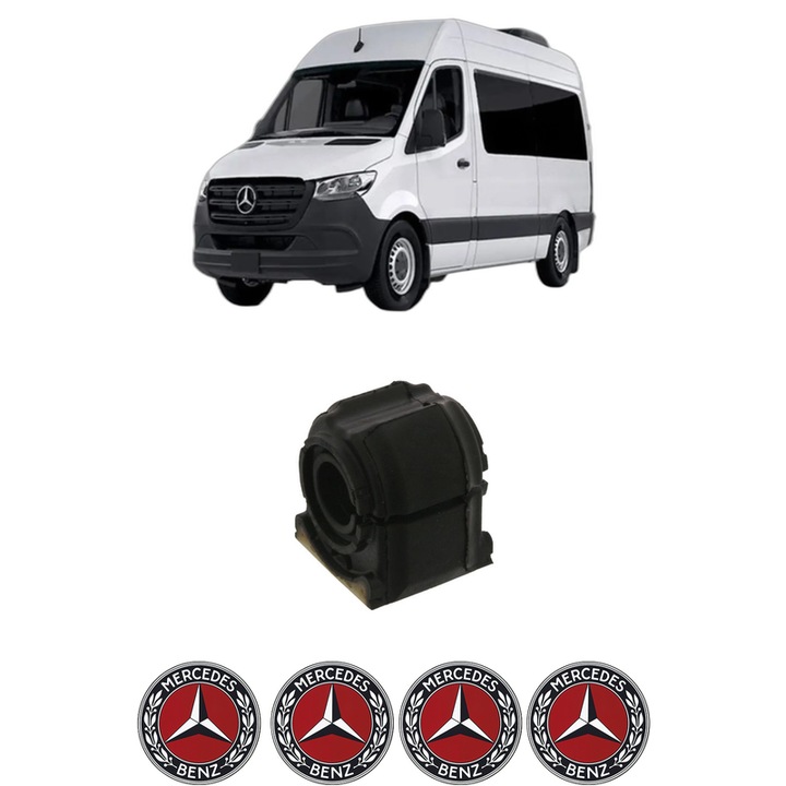 Bucsa bara stabilizatoare Fata Dreapta Stanga MERCEDES-BENZ SPRINTER 3-t Tourer Bus (B907) din 2018-2021, Auto, Febi, 4x Stickere auto cu MERCEDES-BENZ