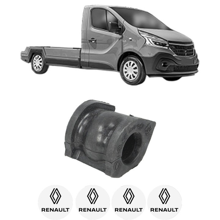 Bucsa bara stabilizatoare Fata Dreapta Stanga RENAULT TRAFIC III Platform/Chassis (EG_) din 2014-2023, Auto, Febi, 4x Stickere auto cu RENAULT