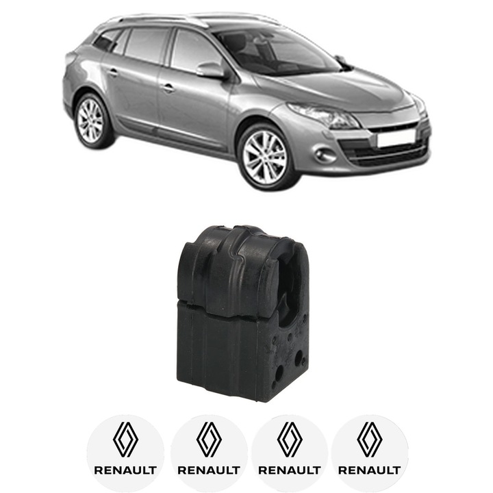 Bucsa bara stabilizatoare Fata Dreapta Stanga RENAULT MEGANE III Grandtour (KZ0/1) din 2008-2016, Auto, Febi, 4x Stickere auto cu RENAULT