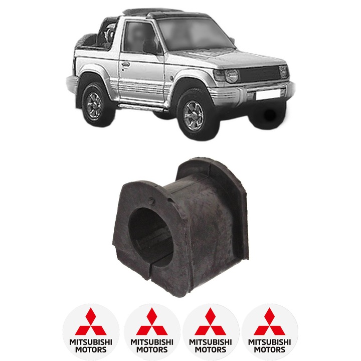 Bucsa bara stabilizatoare Spate Dreapta Stanga MITSUBISHI PAJERO II Canvas Top (V2_C, V4_C) din 1990-2000, Auto, Febi, 4x Stickere auto cu MITSUBISHI