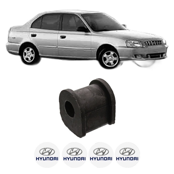 Bucsa bara stabilizatoare Fata Dreapta Stanga HYUNDAI ACCENT II Saloon (LC) din 1999-2006, Auto, Febi, 4x Stickere auto cu HYUNDAI